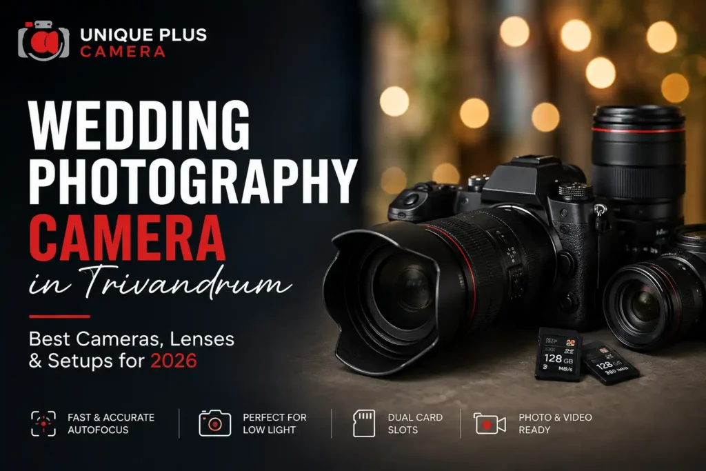 Wedding photography camera in Trivandrum – Canon, Sony, Nikon and Fujifilm cameras